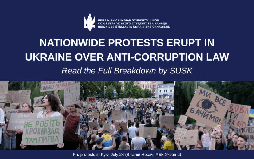 Nationwide protests erupt in Ukraine over anti-corruption law